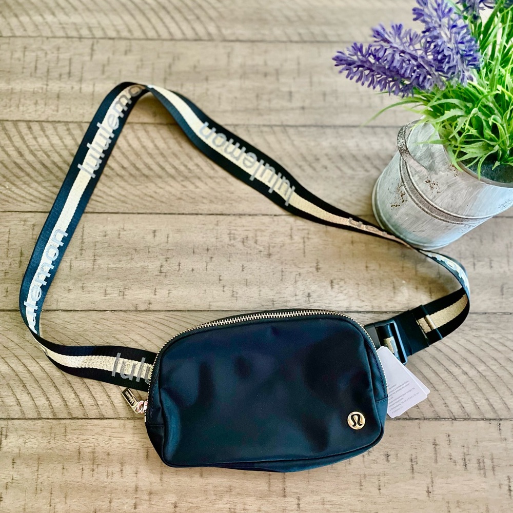 Lululemon Black and Gold belt bag